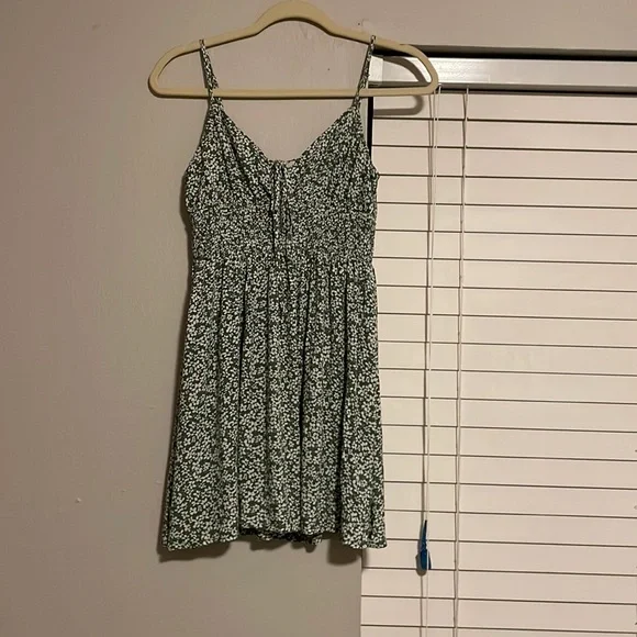 green floral dress pacsun Rihoas Floral Jacquard Slip Maxi Dress